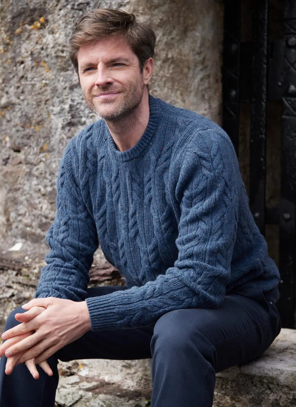 Cable Donegal Crew Sweater